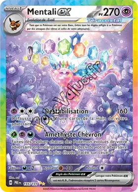 Carte Pokémon Mentali ex  n°155 de la série Évolutions Prismatiques