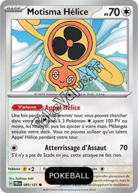 Carte Pokémon Motisma Hélice Pokeball n°085 de la série Évolutions Prismatiques