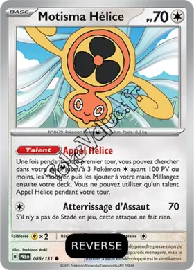 Carte Pokémon Motisma Hélice Reverse n°085 de la série Évolutions Prismatiques