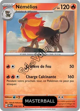 Carte Pokémon Némélios Masterball n°016 de la série Évolutions Prismatiques