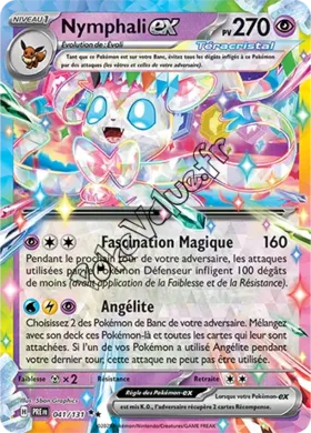 Carte Pokémon Nymphali ex  n°041 de la série Évolutions Prismatiques
