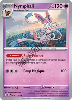 Carte Pokémon Nymphali  n°040 de la série Évolutions Prismatiques