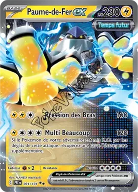 Carte Pokémon Paume de Fer ex n°031 de la série Évolutions Prismatiques
