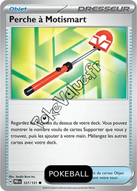 Carte Pokémon Perche à Motismart Pokeball n°127 de la série Évolutions Prismatiques