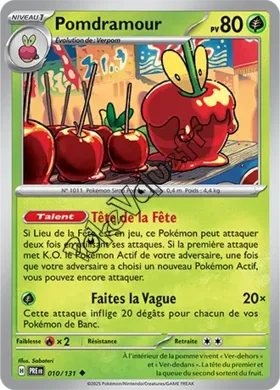 Carte Pokémon Pomdramour  n°010 de la série Évolutions Prismatiques