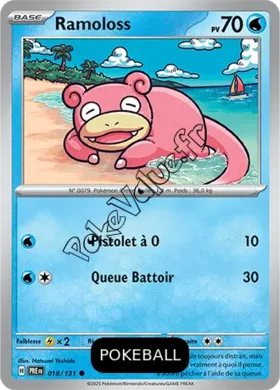 Carte Pokémon Ramoloss  Pokeball n°018 de la série Évolutions Prismatiques