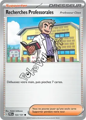 Carte Pokémon Recherches Professorales n°122 de la série Évolutions Prismatiques