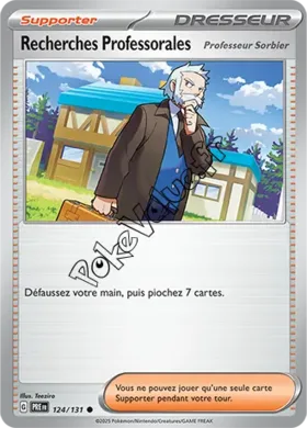 Carte Pokémon Recherches Professorales n°124 de la série Évolutions Prismatiques