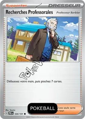 Carte Pokémon Recherches Professorales Pokeball n°124 de la série Évolutions Prismatiques