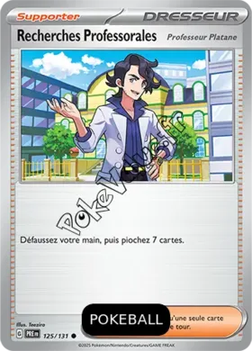 Carte Pokémon Recherches Professorales Pokeball n°125 de la série Évolutions Prismatiques
