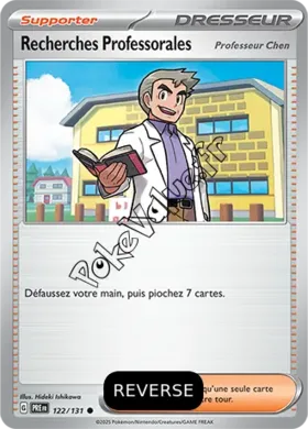 Carte Pokémon Recherches Professorales Reverse n°122 de la série Évolutions Prismatiques