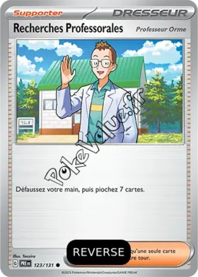 Carte Pokémon Recherches Professorales Reverse n°123 de la série Évolutions Prismatiques