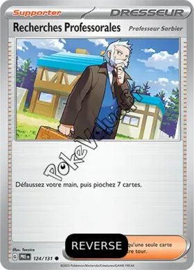 Carte Pokémon Recherches Professorales Reverse n°124 de la série Évolutions Prismatiques