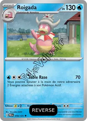 Carte Pokémon Roigada  Reverse n°019 de la série Évolutions Prismatiques