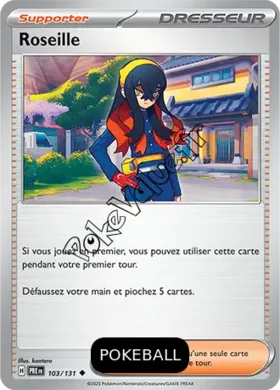 Carte Pokémon Roseille Pokeball n°103 de la série Évolutions Prismatiques