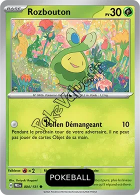 Carte Pokémon Rozbouton  Pokeball n°004 de la série Évolutions Prismatiques