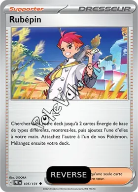 Carte Pokémon Rubépin Reverse n°105 de la série Évolutions Prismatiques