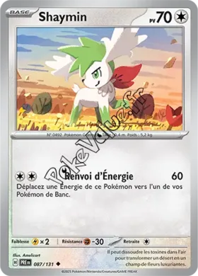 Carte Pokémon Shaymin  n°087 de la série Évolutions Prismatiques