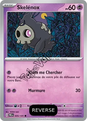Carte Pokémon Skelénox Reverse n°035 de la série Évolutions Prismatiques