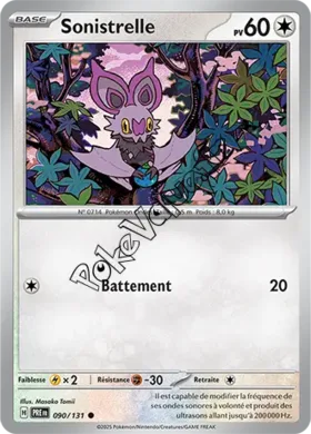 Carte Pokémon Sonistrelle  n°090 de la série Évolutions Prismatiques
