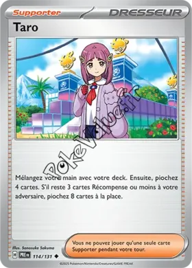 Carte Pokémon Taro n°114 de la série Évolutions Prismatiques