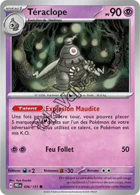 Carte Pokémon Téraclope n°036 de la série Évolutions Prismatiques
