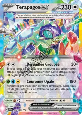 Carte Pokémon Terapagos ex  n°092 de la série Évolutions Prismatiques