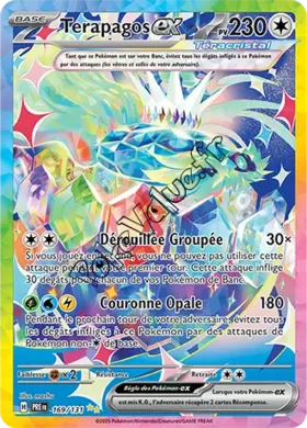 Carte Pokémon Terapagos ex  n°169 de la série Évolutions Prismatiques