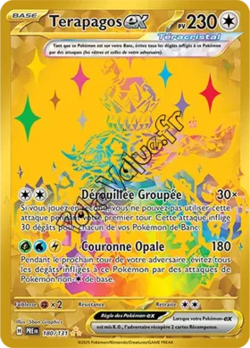 Carte Pokémon Terapagos ex  n°180 de la série Évolutions Prismatiques