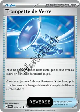 Carte Pokémon Trompette de Verre Reverse n°110 de la série Évolutions Prismatiques