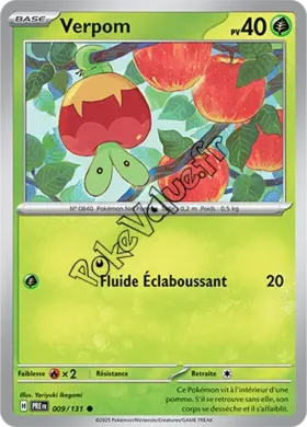 Carte Pokémon Verpom  n°009 de la série Évolutions Prismatiques
