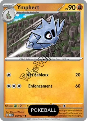 Carte Pokémon Ymphect  Pokeball n°048 de la série Évolutions Prismatiques