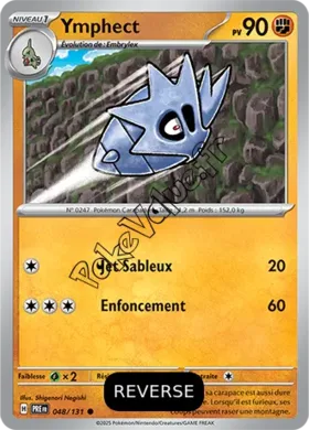 Carte Pokémon Ymphect  Reverse n°048 de la série Évolutions Prismatiques