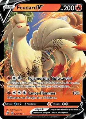 Carte Pokémon Feunard V n°26 de la série Clash des Rebelles