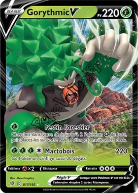 Carte Pokémon Gorythmic V n°17 de la série Clash des Rebelles