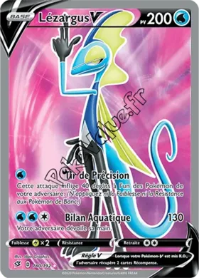 Carte Pokémon Lézargus V n°180 de la série Clash des Rebelles