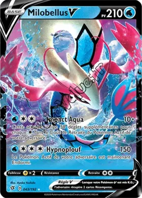 Carte Pokémon Milobellus V  n°43 de la série Clash des Rebelles