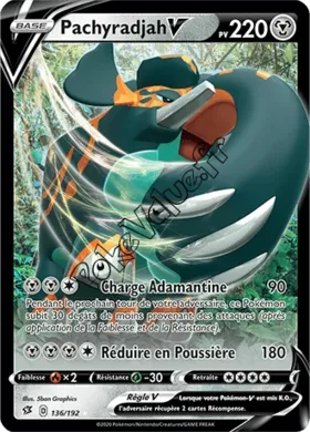 Carte Pokémon Pachyradjah V n°136 de la série Clash des Rebelles