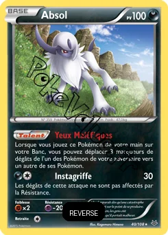 Carte Pokémon Absol  Reverse n°40 de la série Ciel rugissant