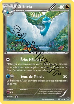Carte Pokémon Altaria  n°53 de la série Ciel rugissant