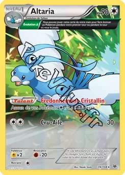 Carte Pokémon Altaria  n°74 de la série Ciel rugissant