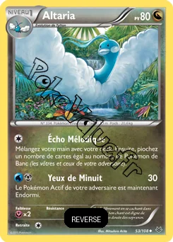 Carte Pokémon Altaria  Reverse n°53 de la série Ciel rugissant