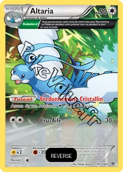 Carte Pokémon Altaria  Reverse n°74 de la série Ciel rugissant