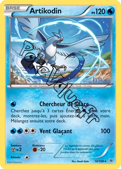 Carte Pokémon Articuno  n°16 de la série Ciel rugissant