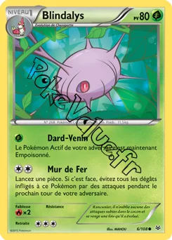 Carte Pokémon Cascoon  n°6 de la série Ciel rugissant