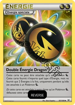 Carte Pokémon Double Énergie Dragon Reverse n°97 de la série Ciel rugissant