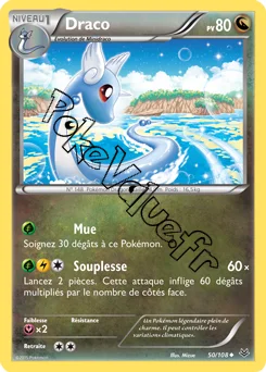 Carte Pokémon Dragonair  n°50 de la série Ciel rugissant