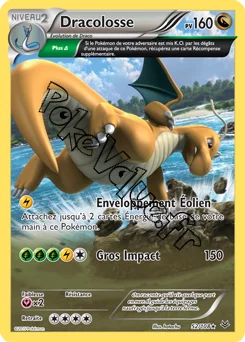 Carte Pokémon Dragonite  n°52 de la série Ciel rugissant