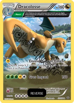 Carte Pokémon Dragonite  Reverse n°52 de la série Ciel rugissant