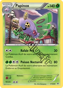 Carte Pokémon Dustox  n°7 de la série Ciel rugissant
